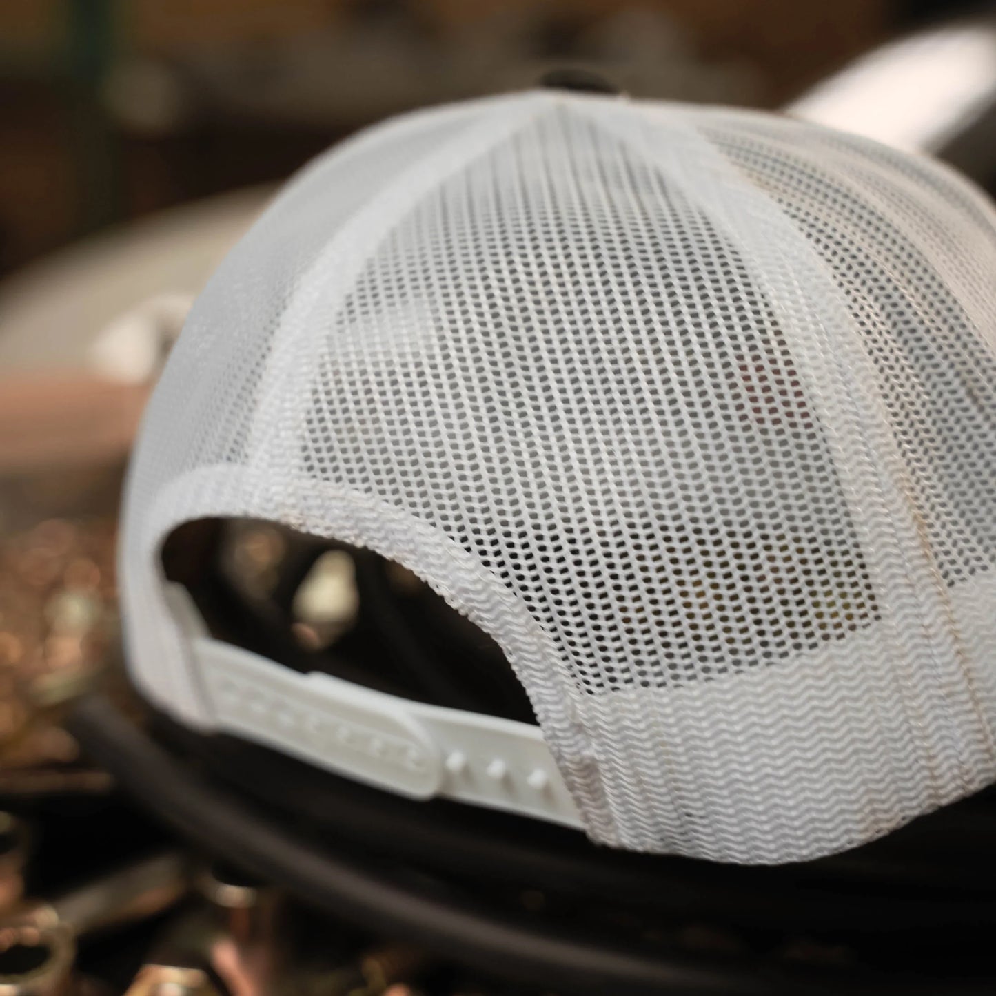 Motovator Five-Panel Snapback Trucker Cap - Black/White - Motovator, Inc.