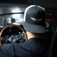 Load image into Gallery viewer, Motovator Five-Panel Snapback Trucker Cap - Black/White - Motovator, Inc.
